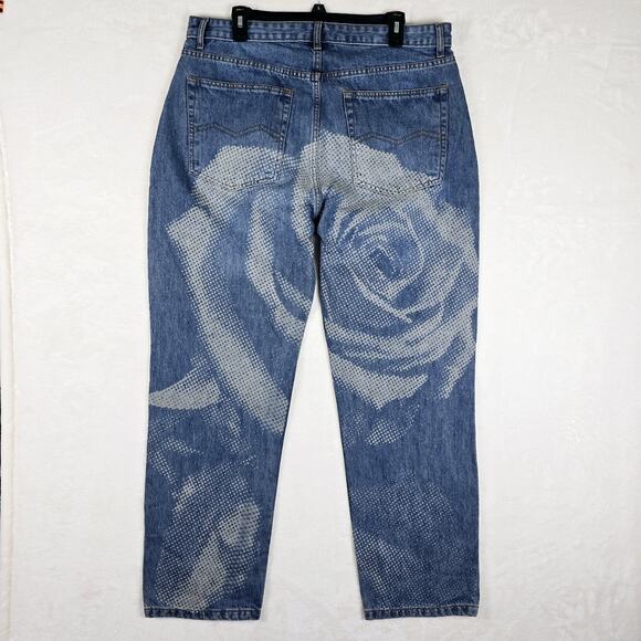 Chinatown Market Rose Parade Floral Straight Leg Jeans XL 36x30 Streetwear - Picture 8 of 14